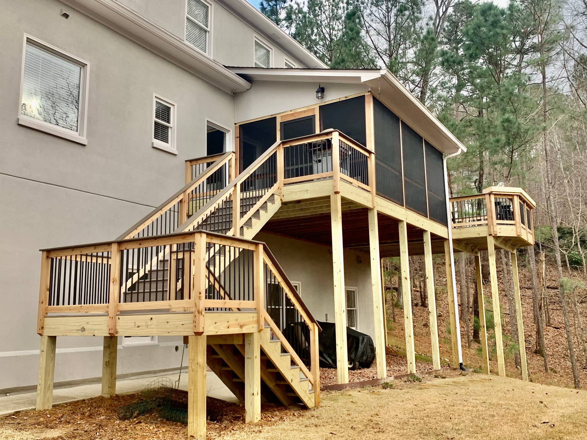 Screen Porch Trex Composite Decking by Alabama Decks & Exteriors Birmingham